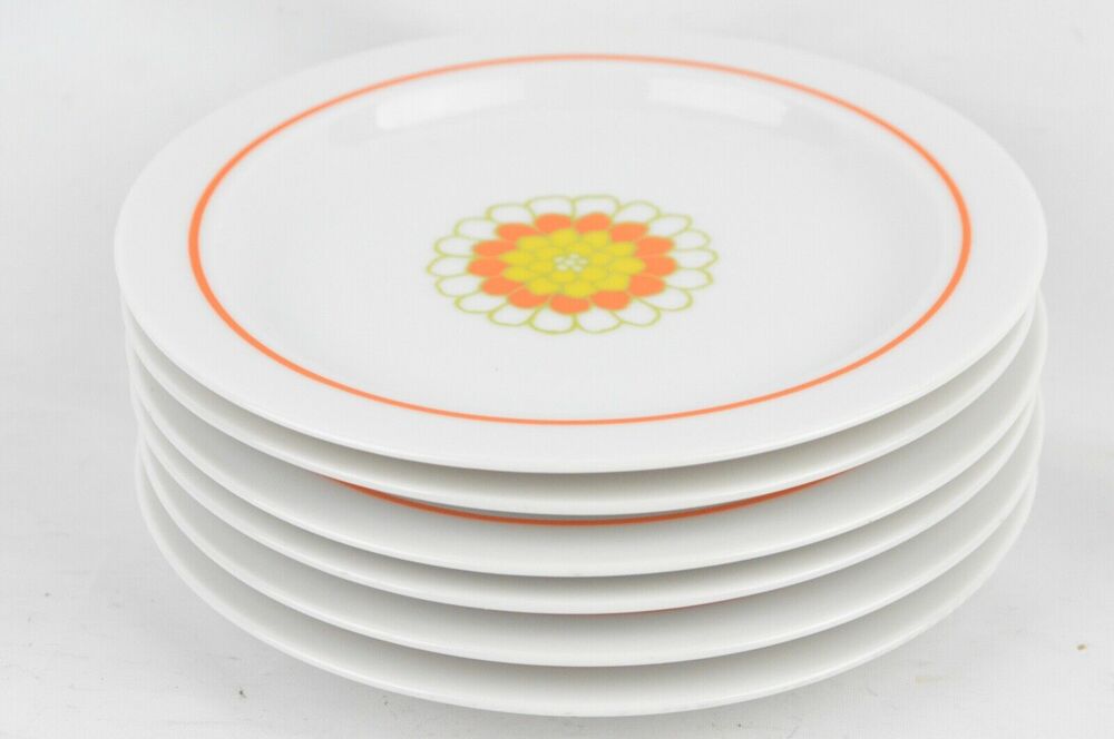 Vintage Georges Briard Florette Ceramic Side Plates Set of 6 Japan 6-1/4''
